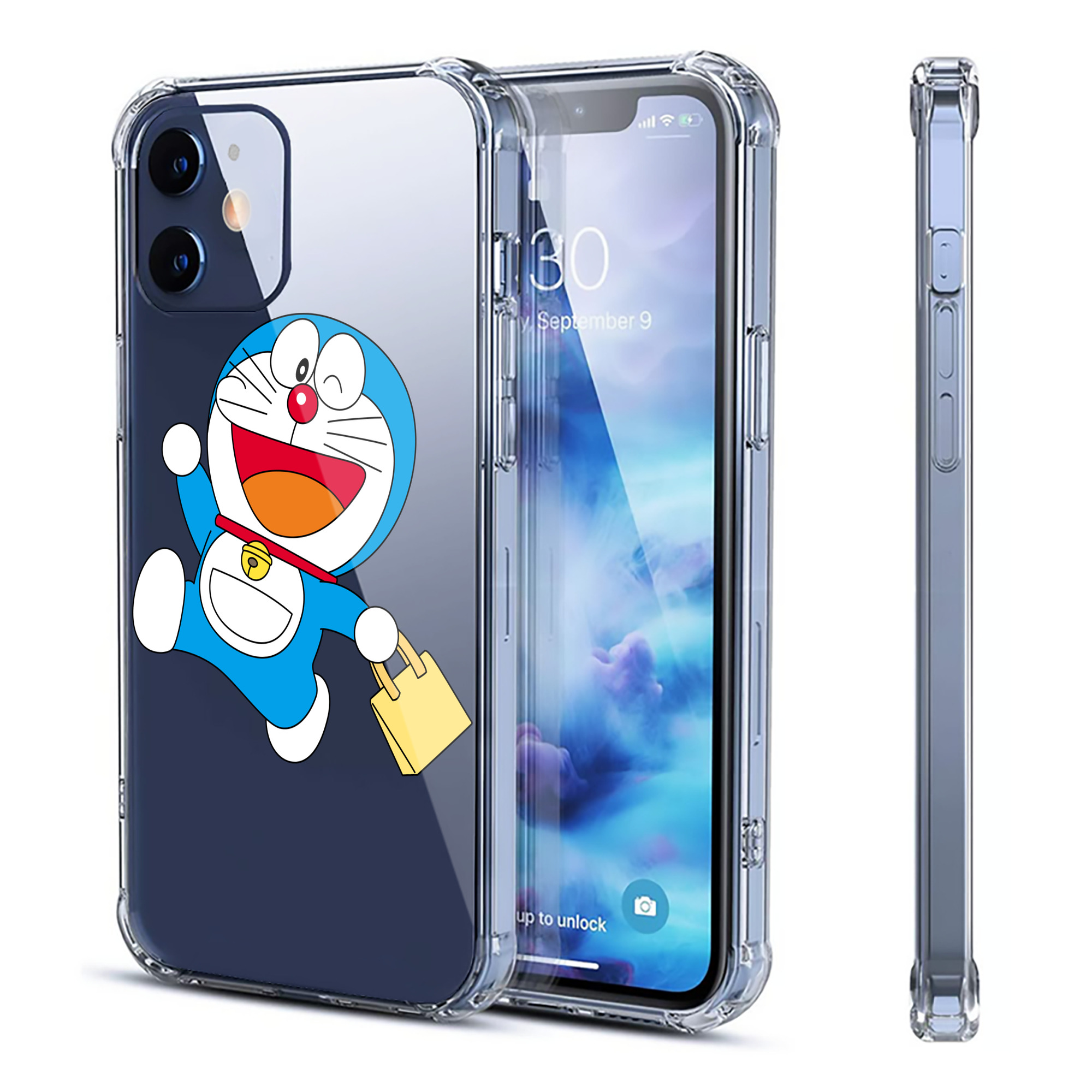 （画像用） ドラえもん Doraemon 【iPhone 12シリーズ対応】透明スマホケース（クリアソフトケース）